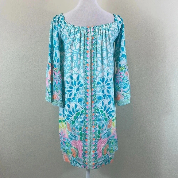 Lilly Putlizer off shoulder mini dress size xs - Picture 5 of 7